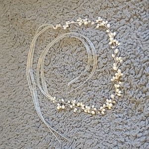 David's Bridal pearl and crystal headband